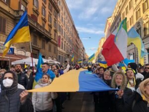 Manifestazione a sostegno del popolo ucraino e contro l'aggressione russa