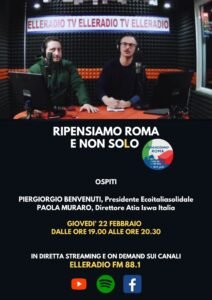 STASERA NUOVA PUNTATA DI "RIPENSIAMO ROMA E NON SOLO..." SU ELLERADIO